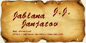 Jablana Janjatov vizit kartica